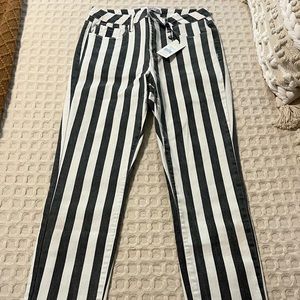 Brand new Dex charcoal grey and white stripe jeans